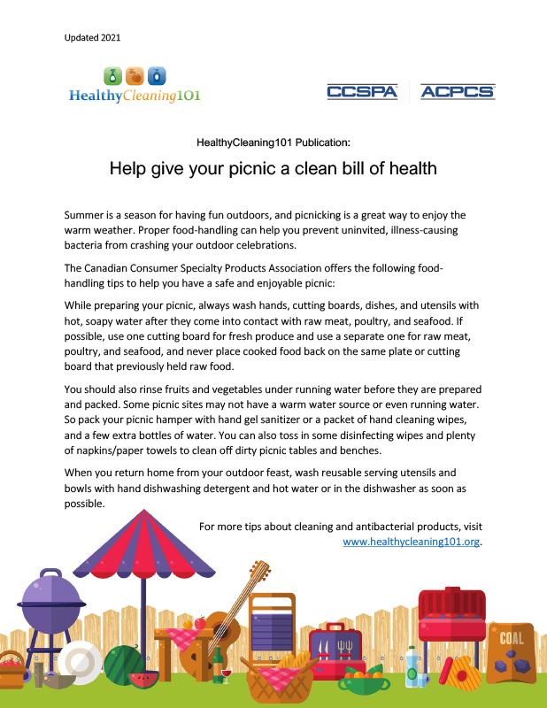 Help give your picnic a clean bill of health