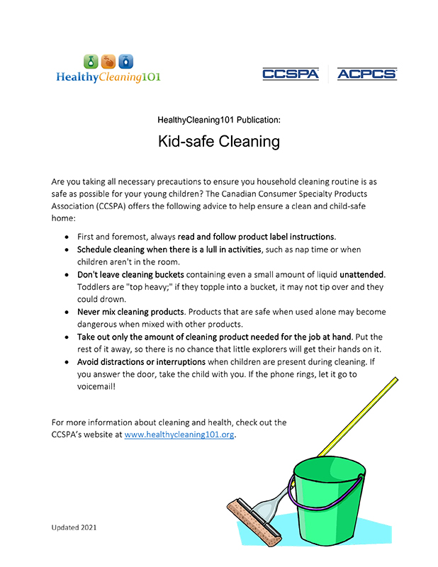 Kid safe cleaning