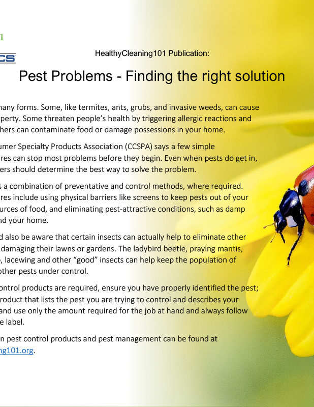 Pest Problems finding the right solution