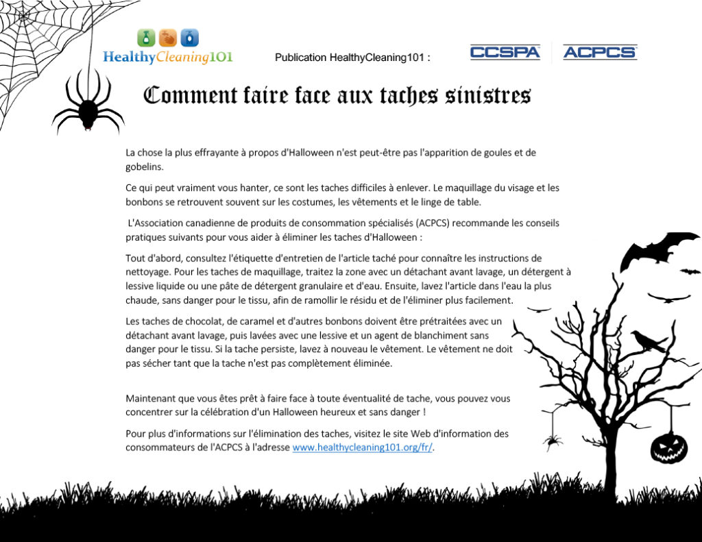 Comment faire face aux taches sinistres